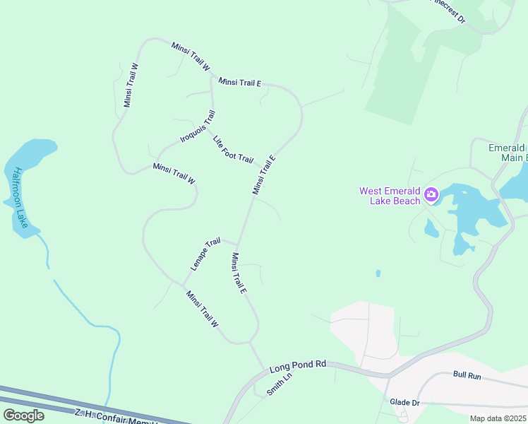 map of restaurants, bars, coffee shops, grocery stores, and more near 1106 Sioux Court in Long Pond