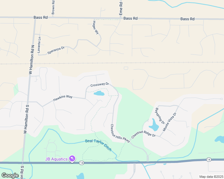 map of restaurants, bars, coffee shops, grocery stores, and more near 11819 Crossway Drive in Fort Wayne