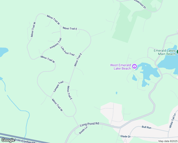 map of restaurants, bars, coffee shops, grocery stores, and more near 1121 Sioux Court in Long Pond