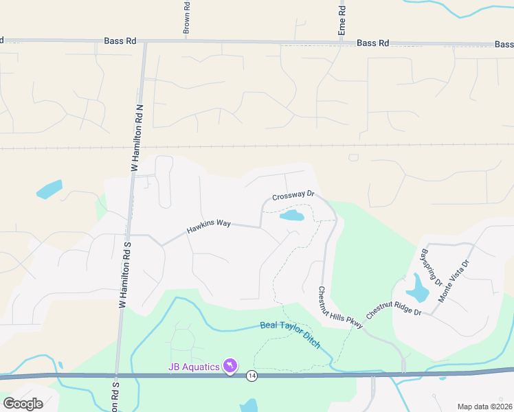 map of restaurants, bars, coffee shops, grocery stores, and more near 12114 Crossway Drive in Fort Wayne