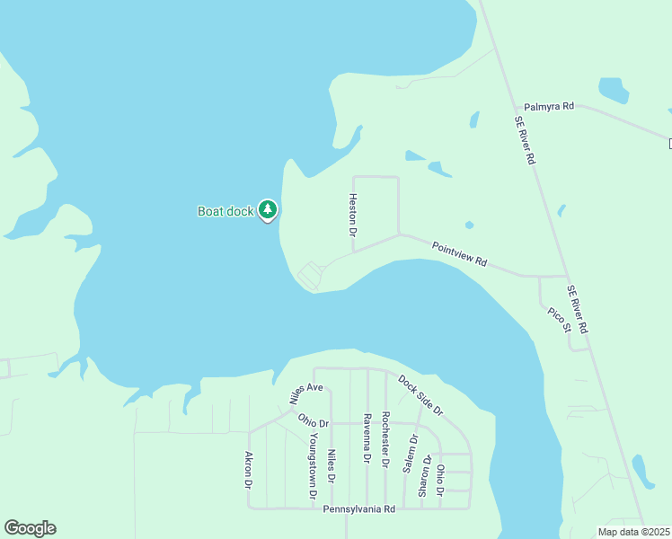 map of restaurants, bars, coffee shops, grocery stores, and more near 17249 Pointview Road in Lake Milton