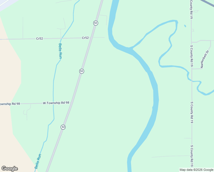 map of restaurants, bars, coffee shops, grocery stores, and more near 2786 Ohio 53 in Tiffin