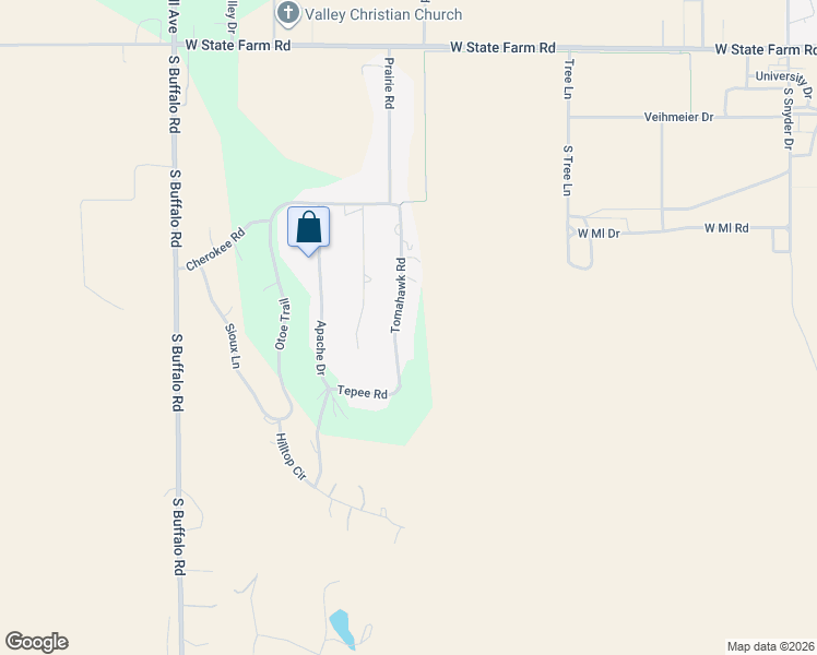map of restaurants, bars, coffee shops, grocery stores, and more near 921 Tomahawk Road in North Platte