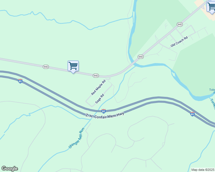 map of restaurants, bars, coffee shops, grocery stores, and more near Sage Road in Lake Harmony