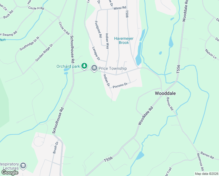 map of restaurants, bars, coffee shops, grocery stores, and more near 4301 Indian Drive in East Stroudsburg