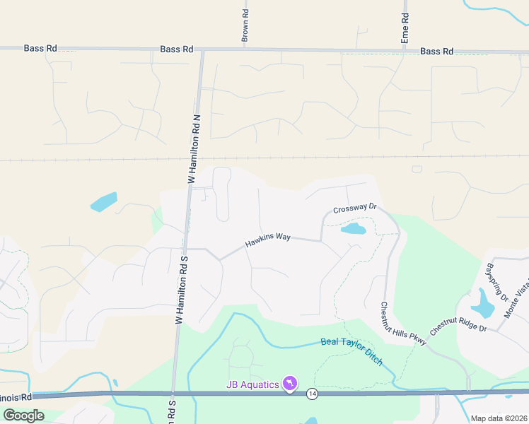 map of restaurants, bars, coffee shops, grocery stores, and more near 308 Club Course Drive in Fort Wayne