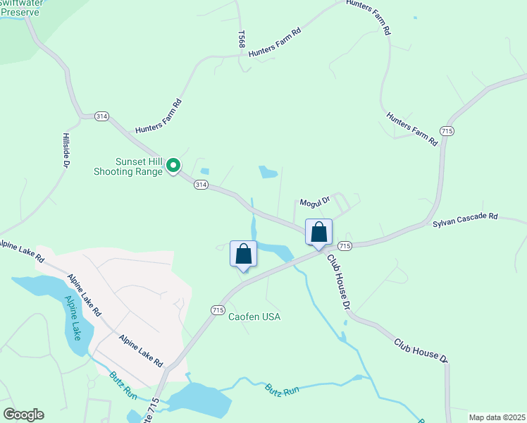 map of restaurants, bars, coffee shops, grocery stores, and more near 2345 Pennsylvania 314 in Henryville