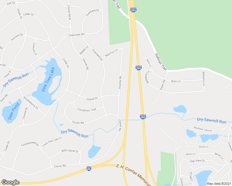 map of restaurants, bars, coffee shops, grocery stores, and more near 183 Island Drive in Long Pond