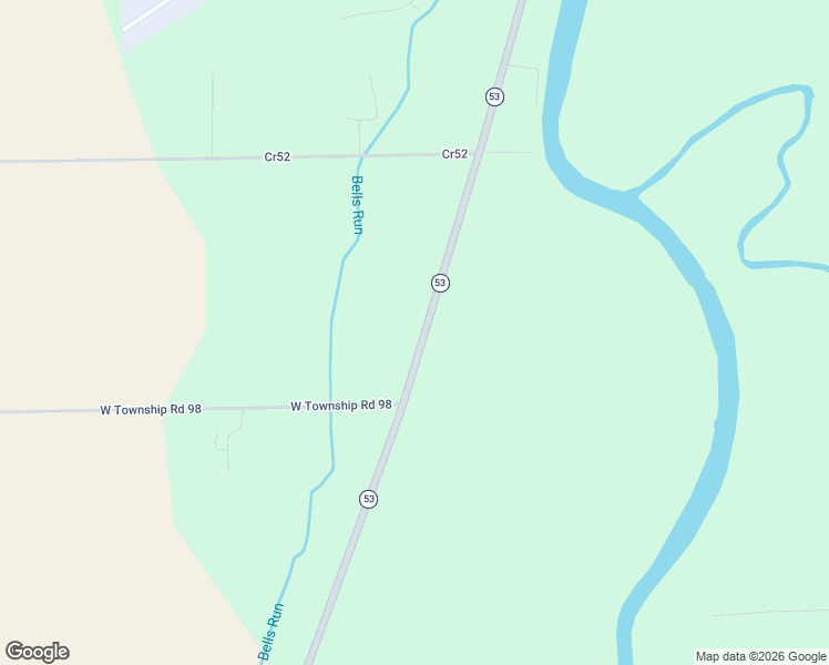 map of restaurants, bars, coffee shops, grocery stores, and more near 2786 Ohio 53 in Tiffin