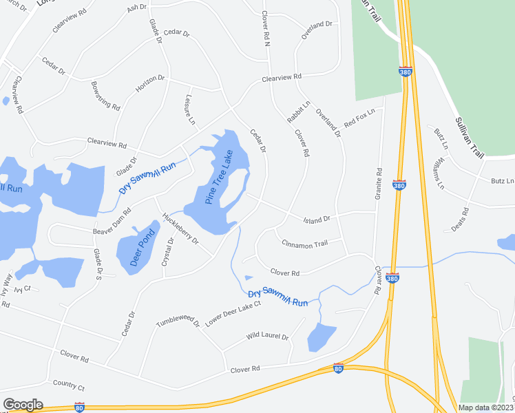 map of restaurants, bars, coffee shops, grocery stores, and more near 214 Cedar Drive in Long Pond