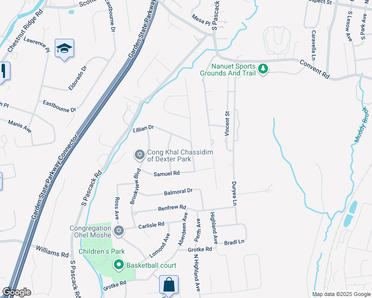 map of restaurants, bars, coffee shops, grocery stores, and more near 5 Cheryl Street in Spring Valley