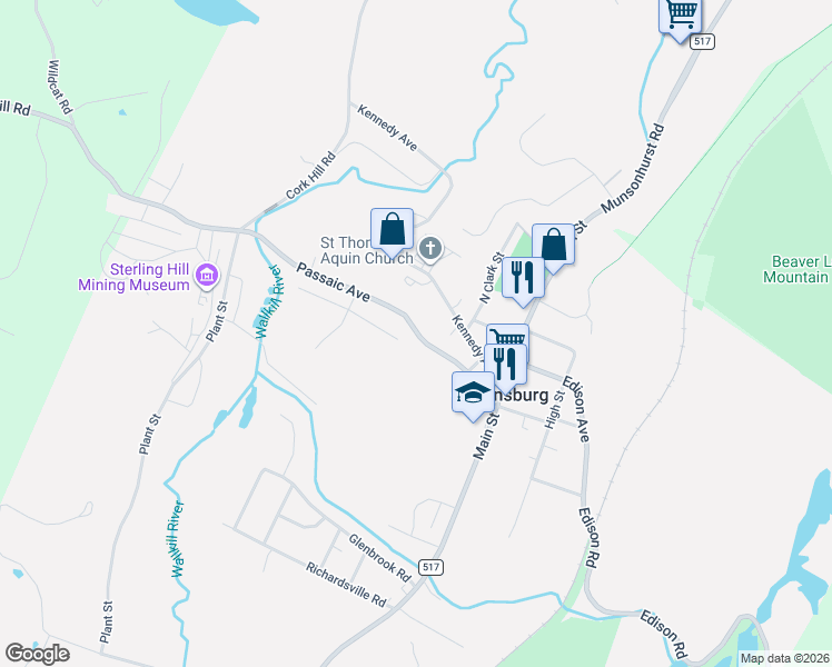 map of restaurants, bars, coffee shops, grocery stores, and more near 42 Center Street in Ogdensburg
