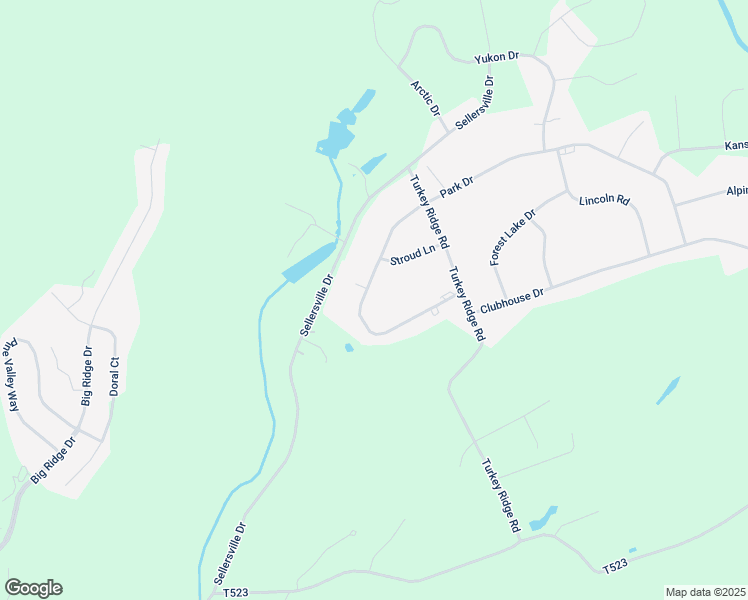 map of restaurants, bars, coffee shops, grocery stores, and more near 1313 Park Drive in East Stroudsburg