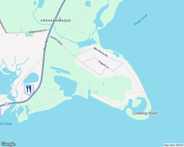 map of restaurants, bars, coffee shops, grocery stores, and more near 2890 Kerwin Boulevard in Greenport