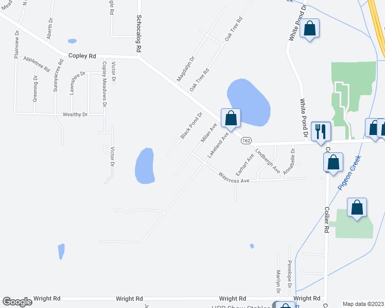 map of restaurants, bars, coffee shops, grocery stores, and more near 1417 Milan Avenue in Akron