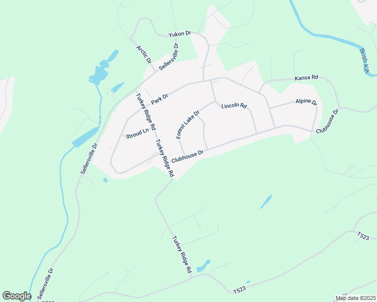 map of restaurants, bars, coffee shops, grocery stores, and more near 2065 Forest Lake Drive in East Stroudsburg