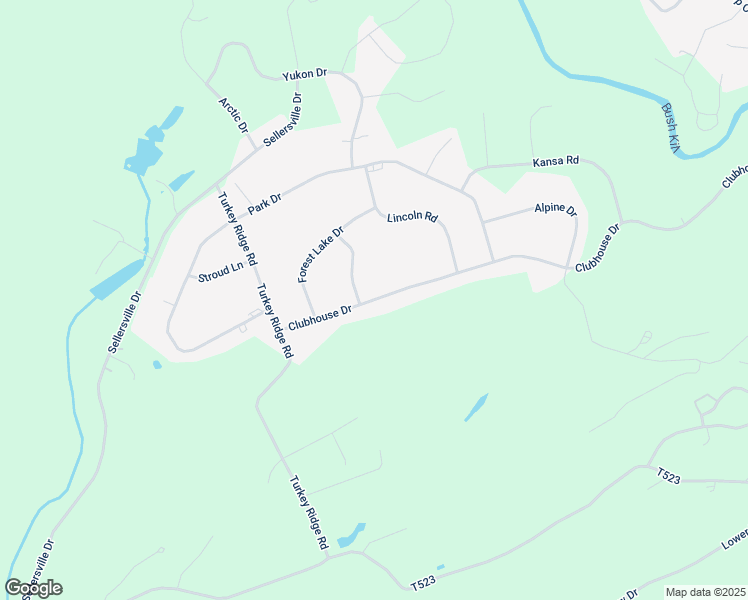 map of restaurants, bars, coffee shops, grocery stores, and more near 264 Clubhouse Drive in East Stroudsburg