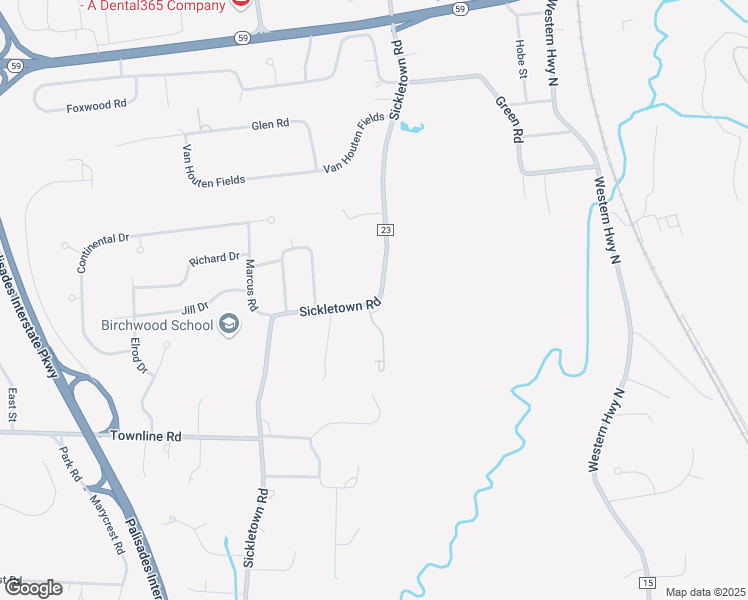 map of restaurants, bars, coffee shops, grocery stores, and more near 160 Sickletown Road in West Nyack