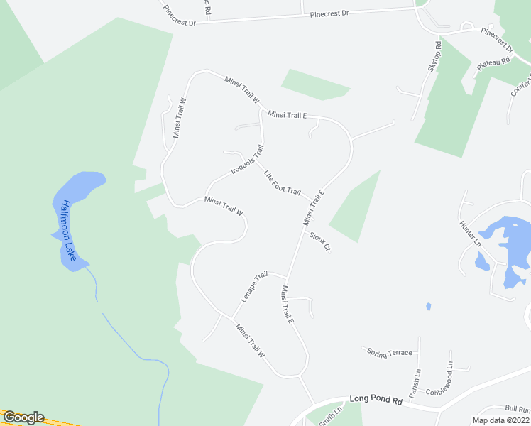map of restaurants, bars, coffee shops, grocery stores, and more near 364 Minsi Trail West in Long Pond