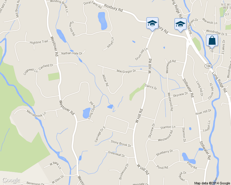 map of restaurants, bars, coffee shops, grocery stores, and more near 72 Akbar Rd in Stamford