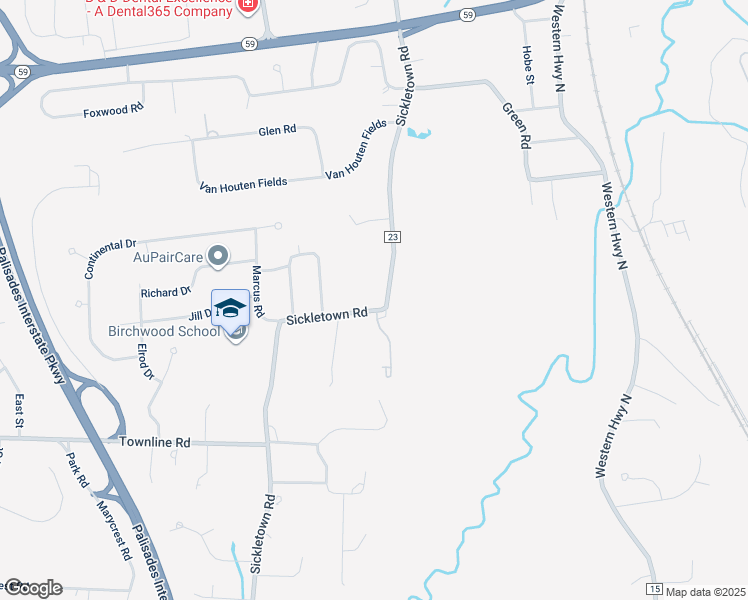 map of restaurants, bars, coffee shops, grocery stores, and more near 160 Sickletown Road in West Nyack