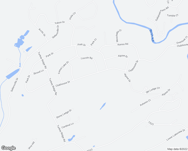map of restaurants, bars, coffee shops, grocery stores, and more near 182 Clubhouse Drive in East Stroudsburg