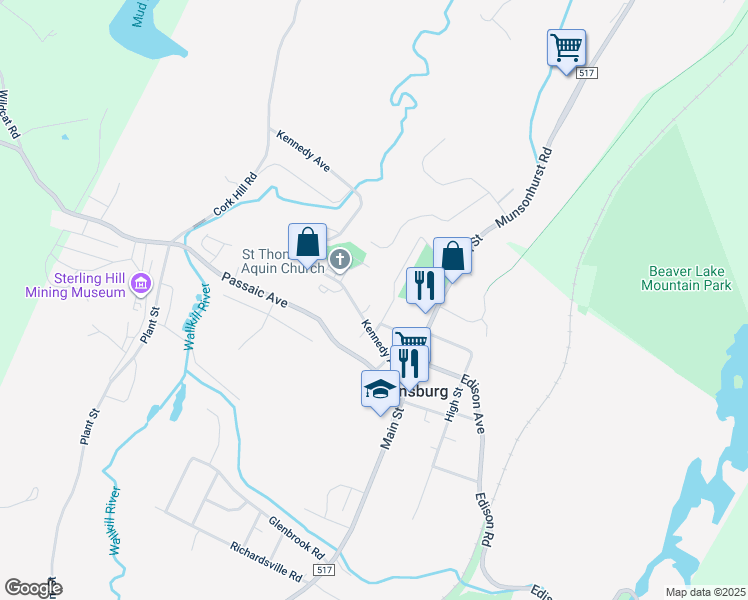 map of restaurants, bars, coffee shops, grocery stores, and more near 35 Kennedy Avenue in Ogdensburg