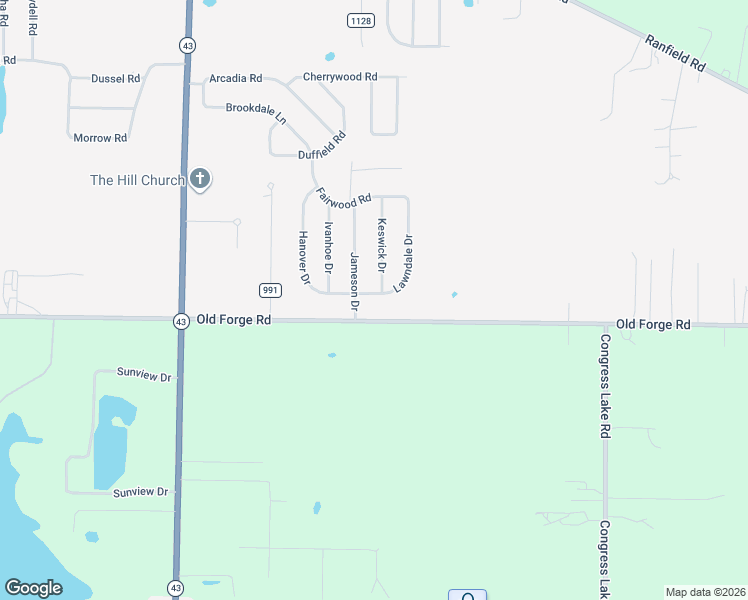 map of restaurants, bars, coffee shops, grocery stores, and more near 3420 Lawndale Drive in Kent