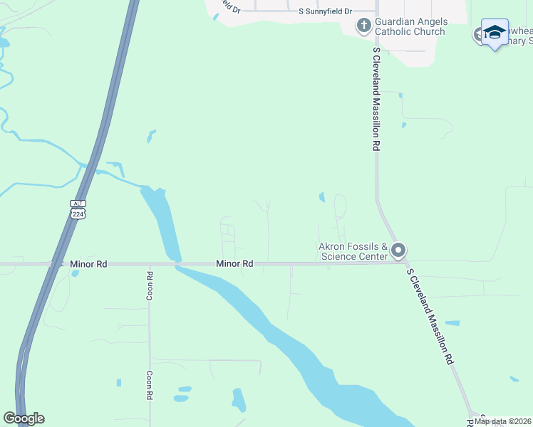 map of restaurants, bars, coffee shops, grocery stores, and more near 1901 Bender Lane in Akron