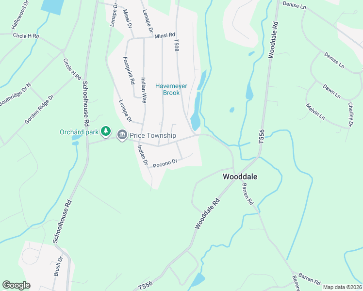 map of restaurants, bars, coffee shops, grocery stores, and more near 52 Barren Road in East Stroudsburg