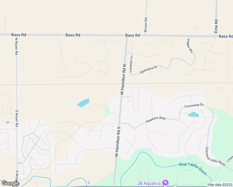 map of restaurants, bars, coffee shops, grocery stores, and more near 101 West Hamilton Road North in Fort Wayne