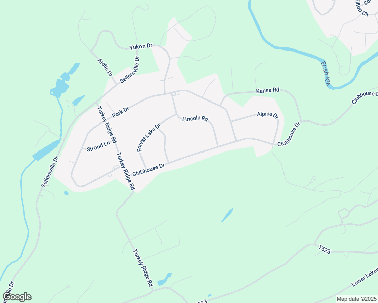map of restaurants, bars, coffee shops, grocery stores, and more near 167 Clubhouse Drive in East Stroudsburg