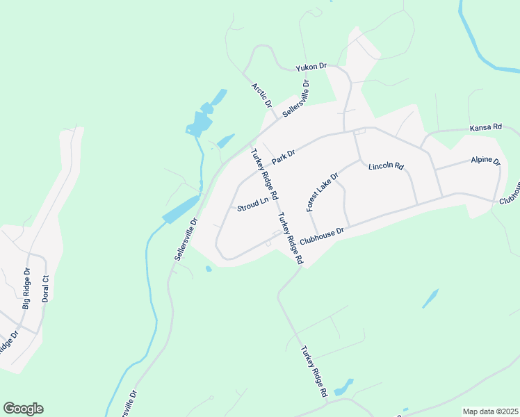map of restaurants, bars, coffee shops, grocery stores, and more near 111 Stroud Lane in East Stroudsburg