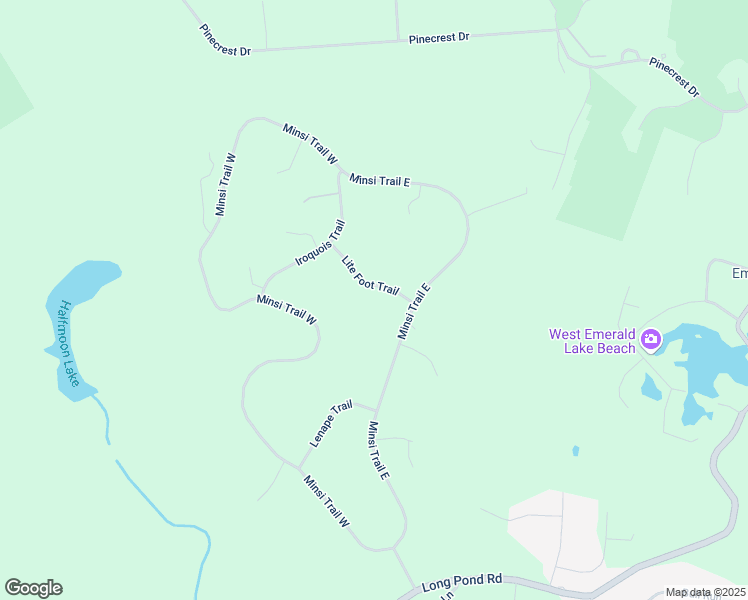 map of restaurants, bars, coffee shops, grocery stores, and more near 364 Minsi Trail West in Long Pond