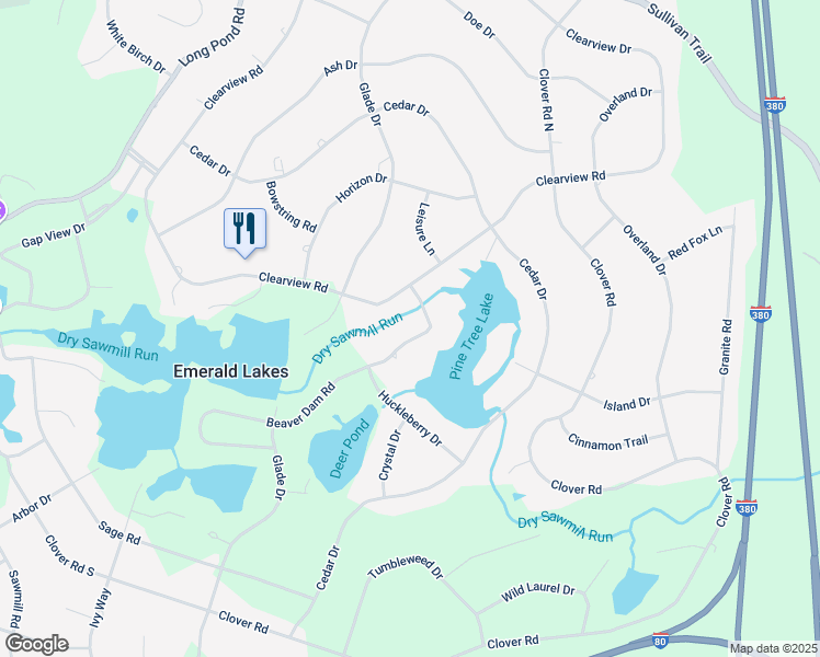 map of restaurants, bars, coffee shops, grocery stores, and more near 249 Beaver Dam Road in Long Pond