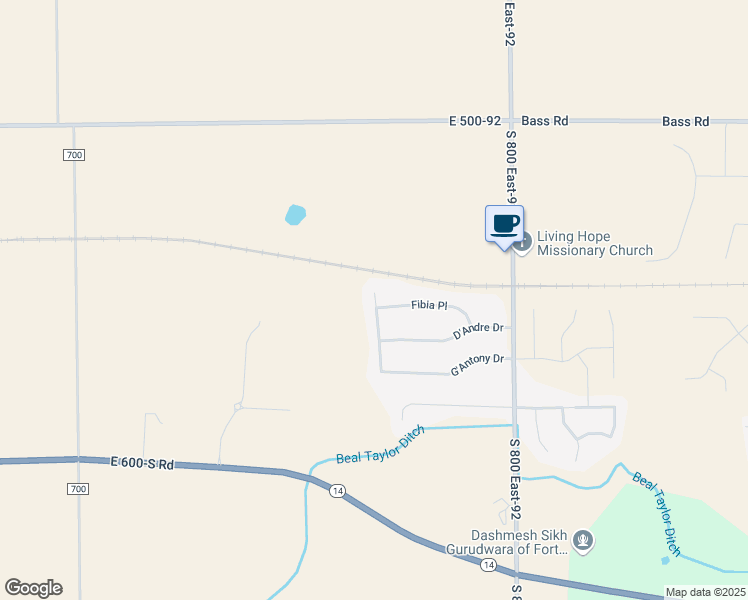 map of restaurants, bars, coffee shops, grocery stores, and more near 7800-7874 Fibia PL-92 in Fort Wayne