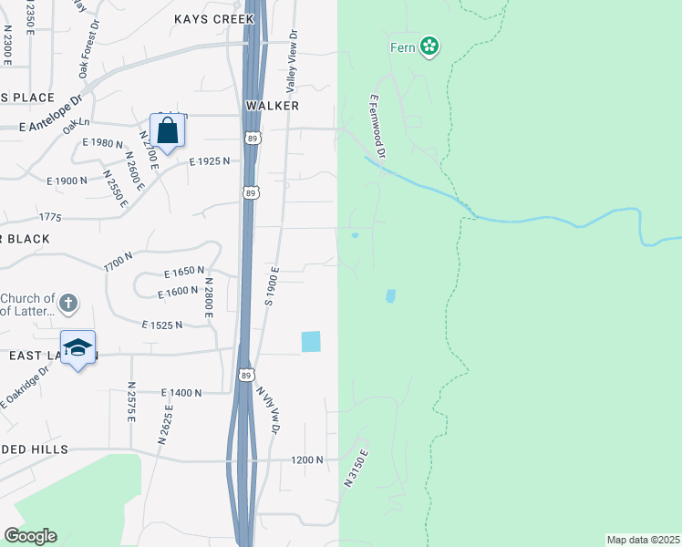 map of restaurants, bars, coffee shops, grocery stores, and more near 1635 North 3175 East in Layton
