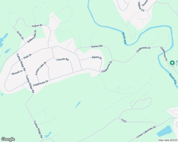 map of restaurants, bars, coffee shops, grocery stores, and more near 224 Clubhouse Drive in East Stroudsburg