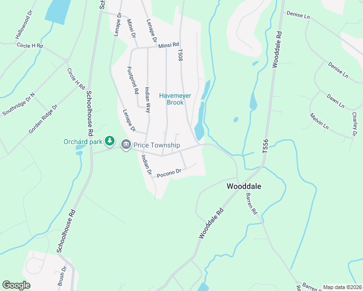 map of restaurants, bars, coffee shops, grocery stores, and more near 52 Barren Road in East Stroudsburg