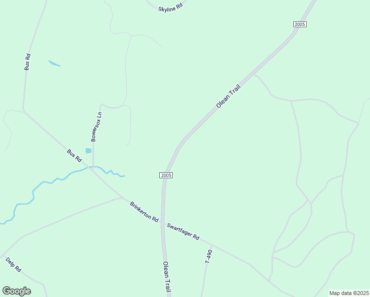 map of restaurants, bars, coffee shops, grocery stores, and more near 6276 Olean Trail in New Bethlehem