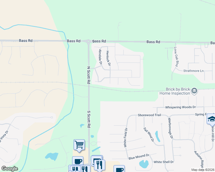 map of restaurants, bars, coffee shops, grocery stores, and more near 811 Henlock Court in Fort Wayne