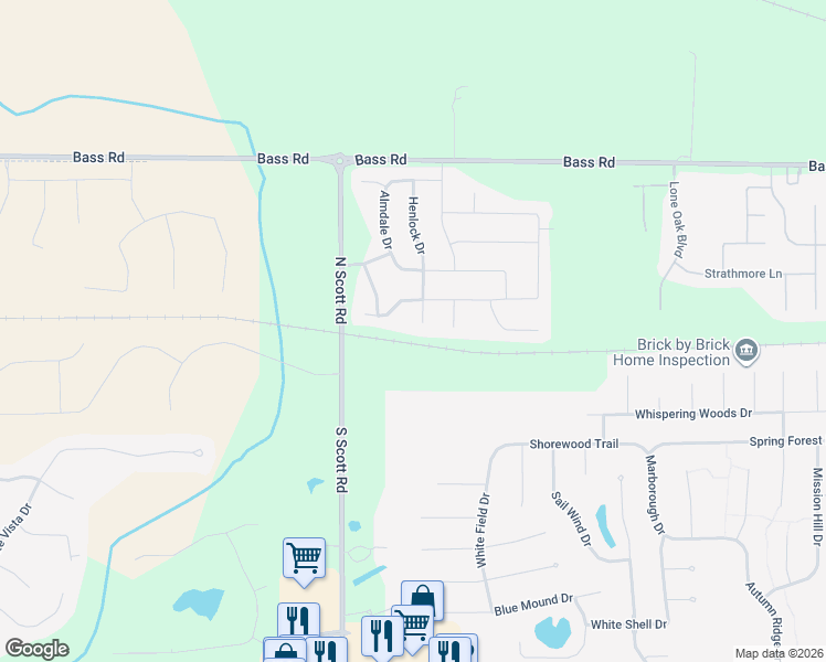 map of restaurants, bars, coffee shops, grocery stores, and more near 811 Henlock Court in Fort Wayne