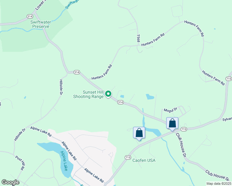 map of restaurants, bars, coffee shops, grocery stores, and more near 2289 Pennsylvania 314 in Henryville