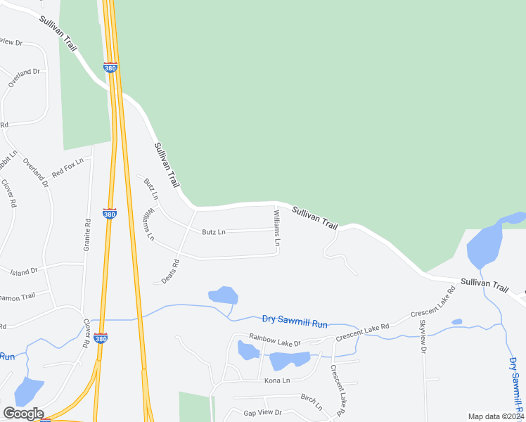 map of restaurants, bars, coffee shops, grocery stores, and more near 868 Sullivan Trail in Monroe County