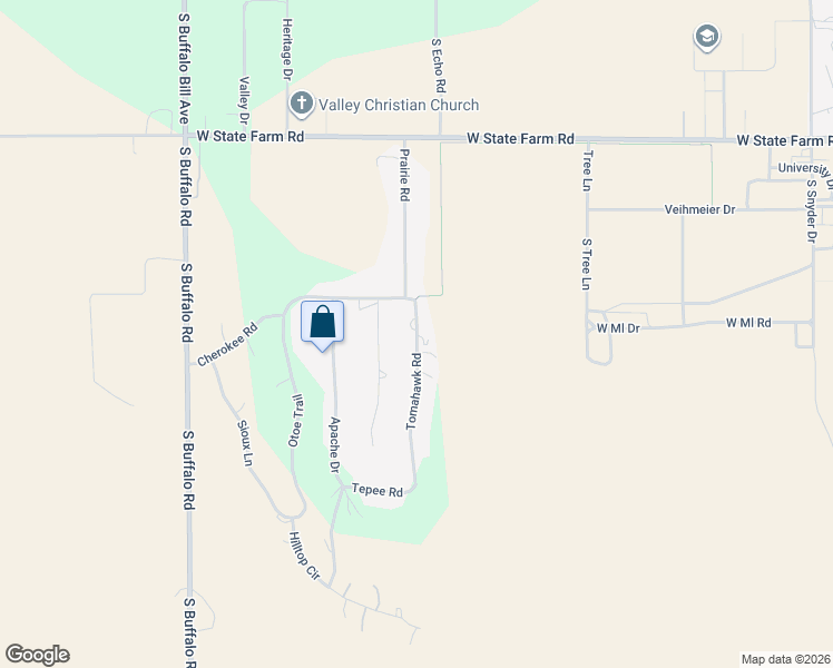 map of restaurants, bars, coffee shops, grocery stores, and more near 736 Tomahawk Rd in North Platte
