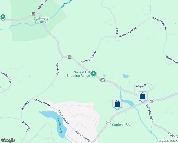 map of restaurants, bars, coffee shops, grocery stores, and more near Pennsylvania 314 in Henryville