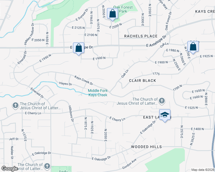 map of restaurants, bars, coffee shops, grocery stores, and more near in Layton