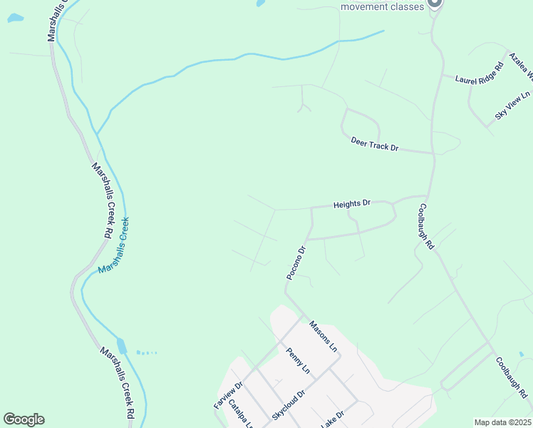 map of restaurants, bars, coffee shops, grocery stores, and more near 191-199 Maple Ln in East Stroudsburg