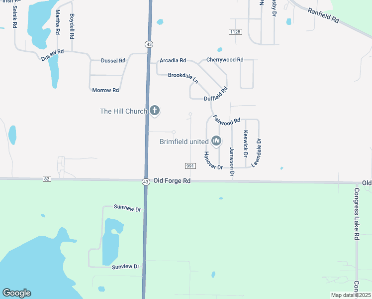 map of restaurants, bars, coffee shops, grocery stores, and more near 3503 Gary Dr in Mogadore