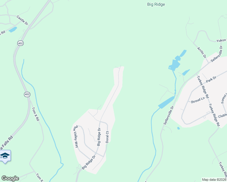 map of restaurants, bars, coffee shops, grocery stores, and more near 1189 Big Ridge Estates in East Stroudsburg